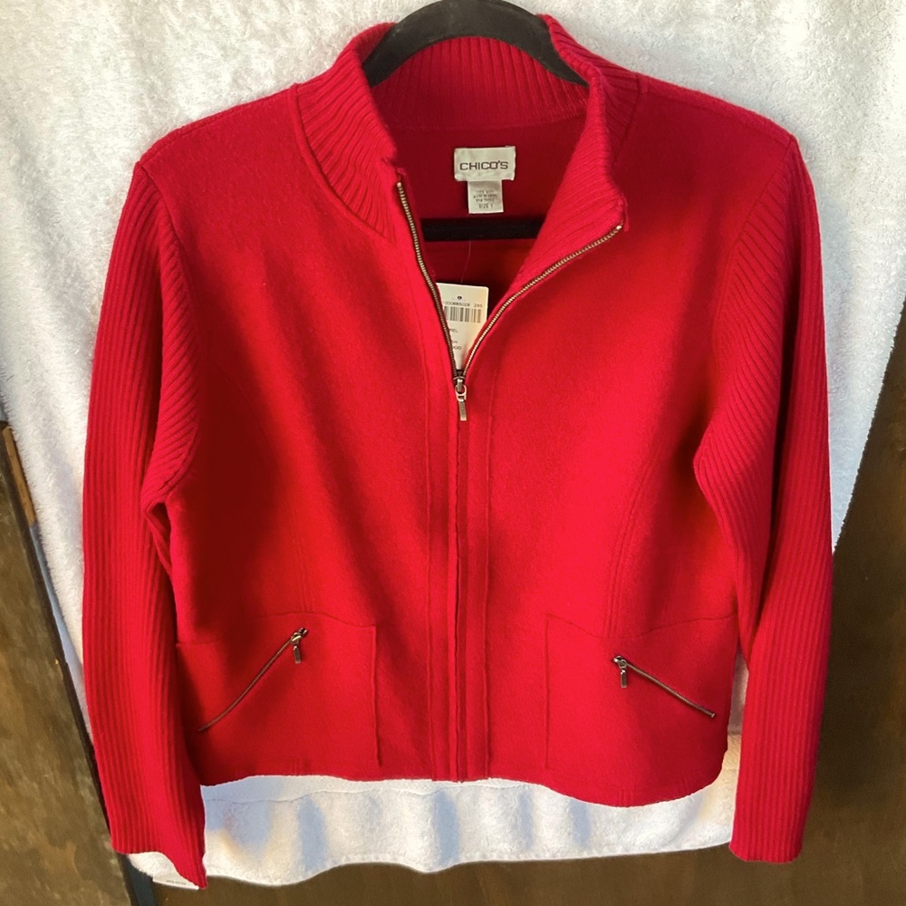 Chico’s Apparel Misha Coat SH Redwood; NWT; M/8